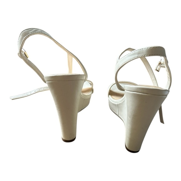 GUESS Cream Wedge Sandals sz 7 - Picture 6 of 7